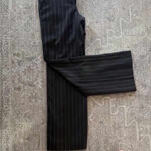 Banana Republic Black and Tan Striped Trousers